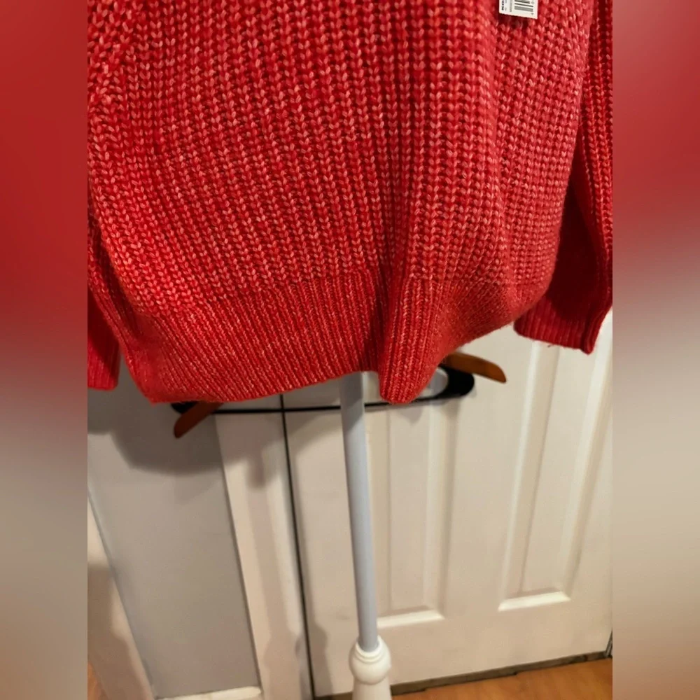 NWOT Sonoma Vibrant Red Knit Pullover XS